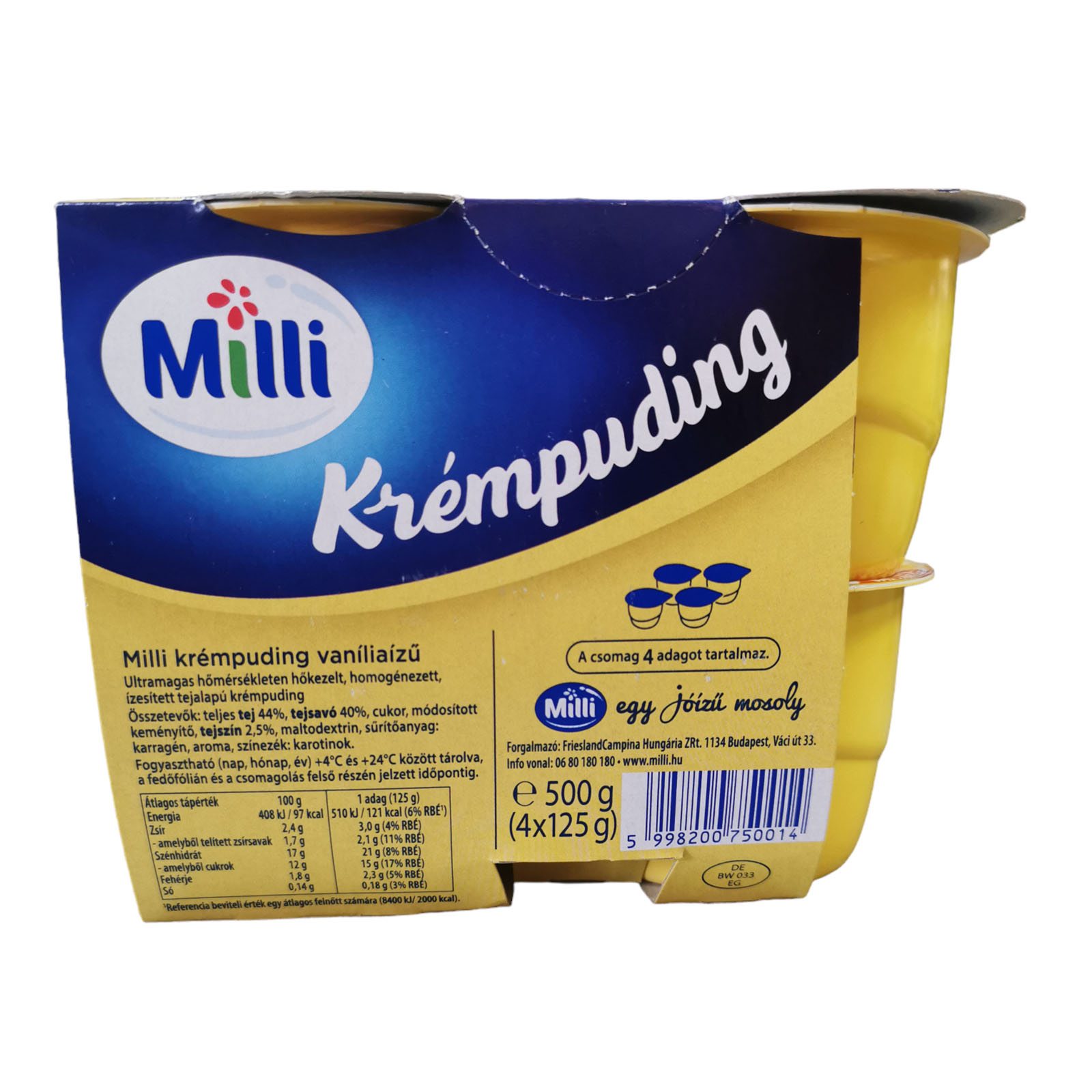 Milli Vanilla Cream Pudding 500g