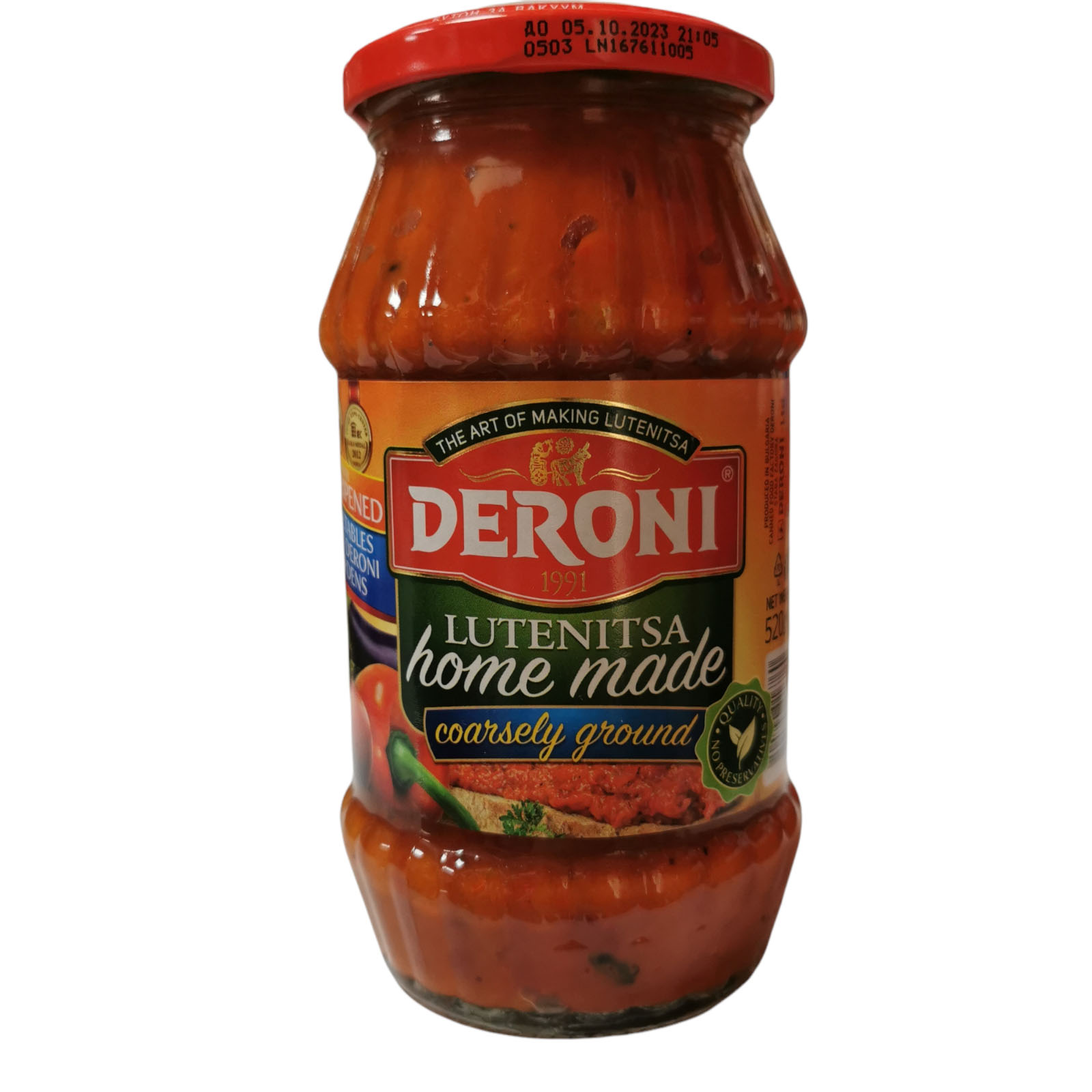 Deroni Coarsely Ground Homemade Lutenitsa 520g