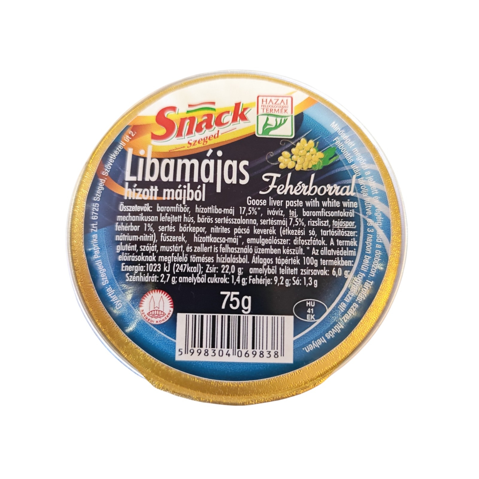 Snack Goose Liver Paste with White Wine 75g