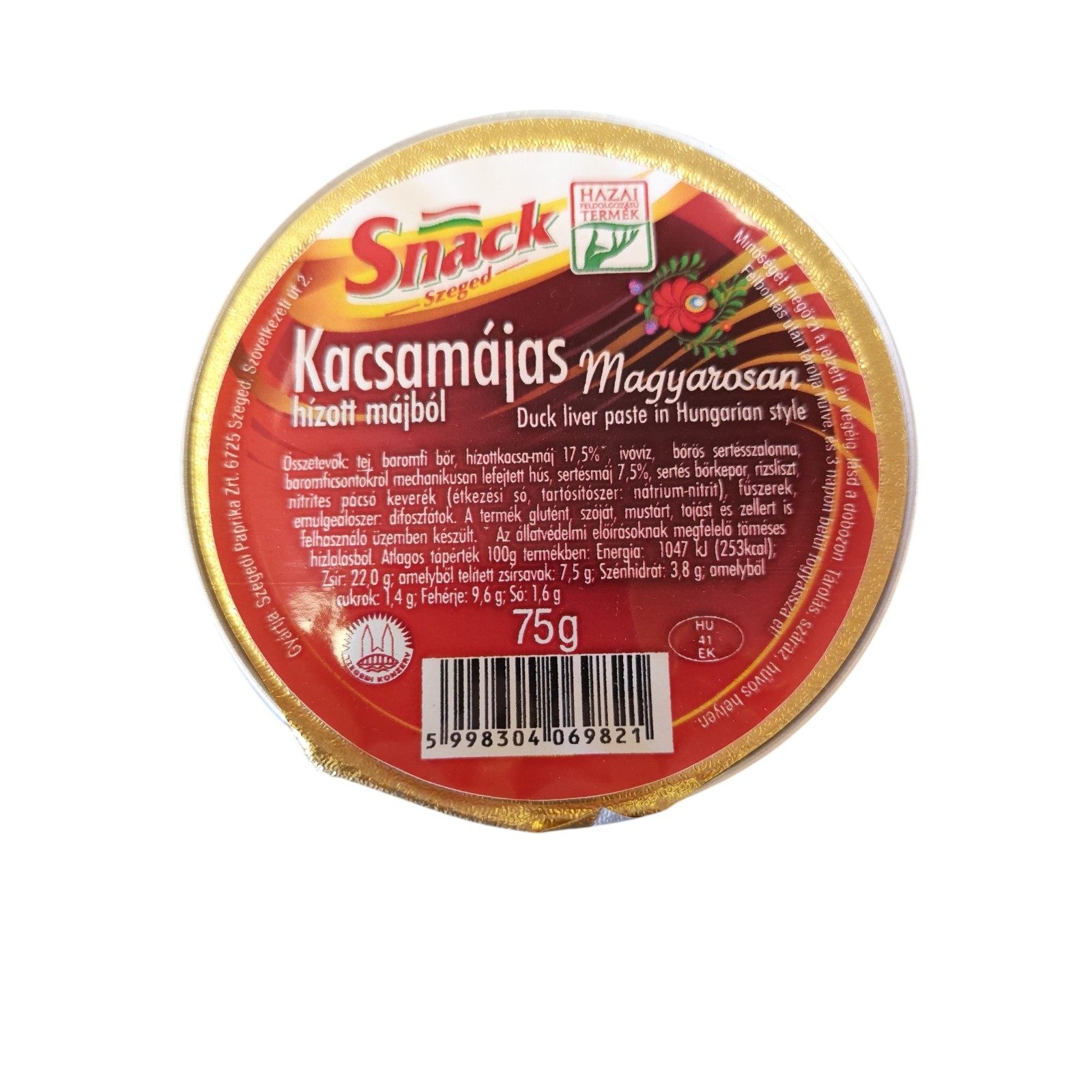 Snack Duck Liver Hungarian Style 75g