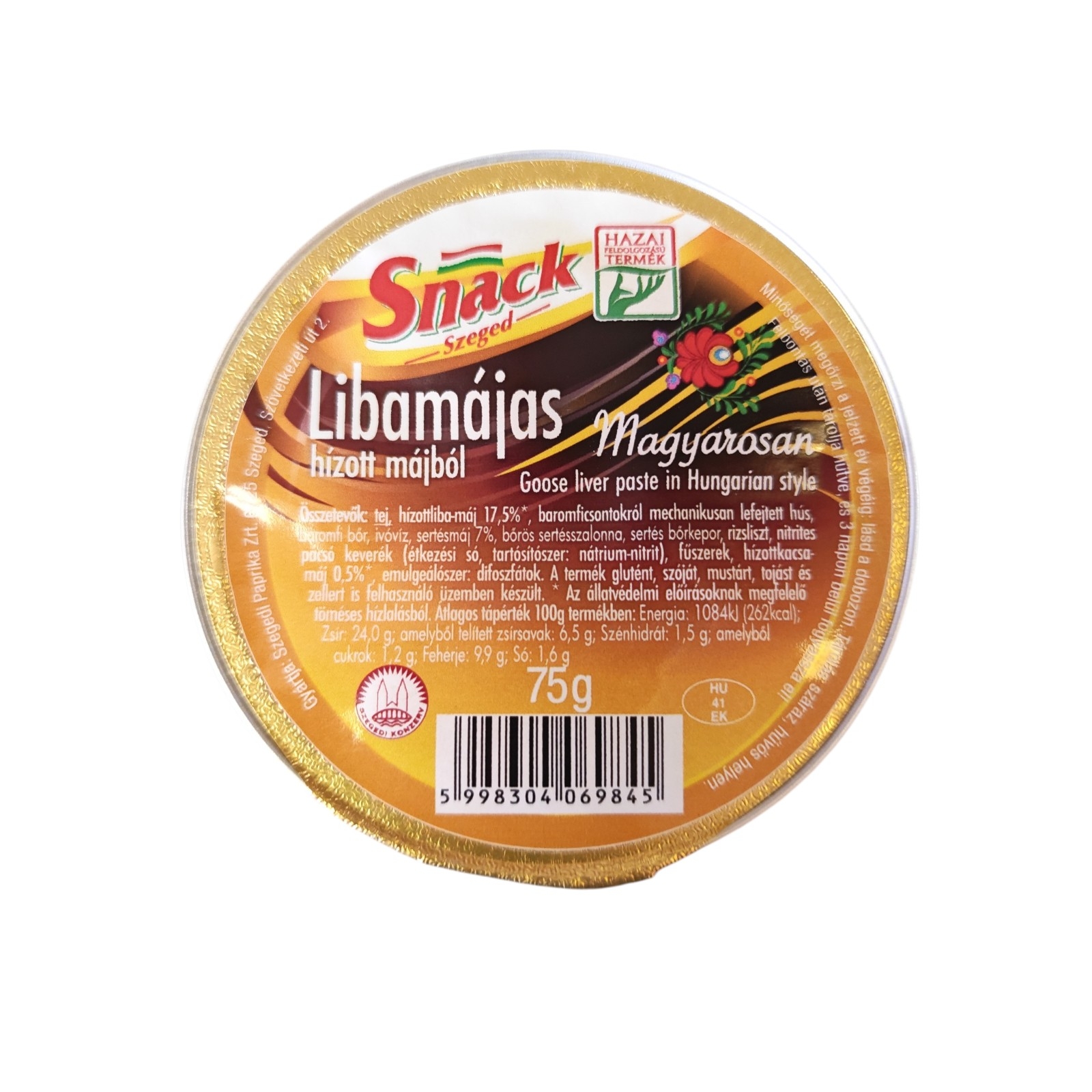 Snack Goose Liver Paste Hungarian Style 75g