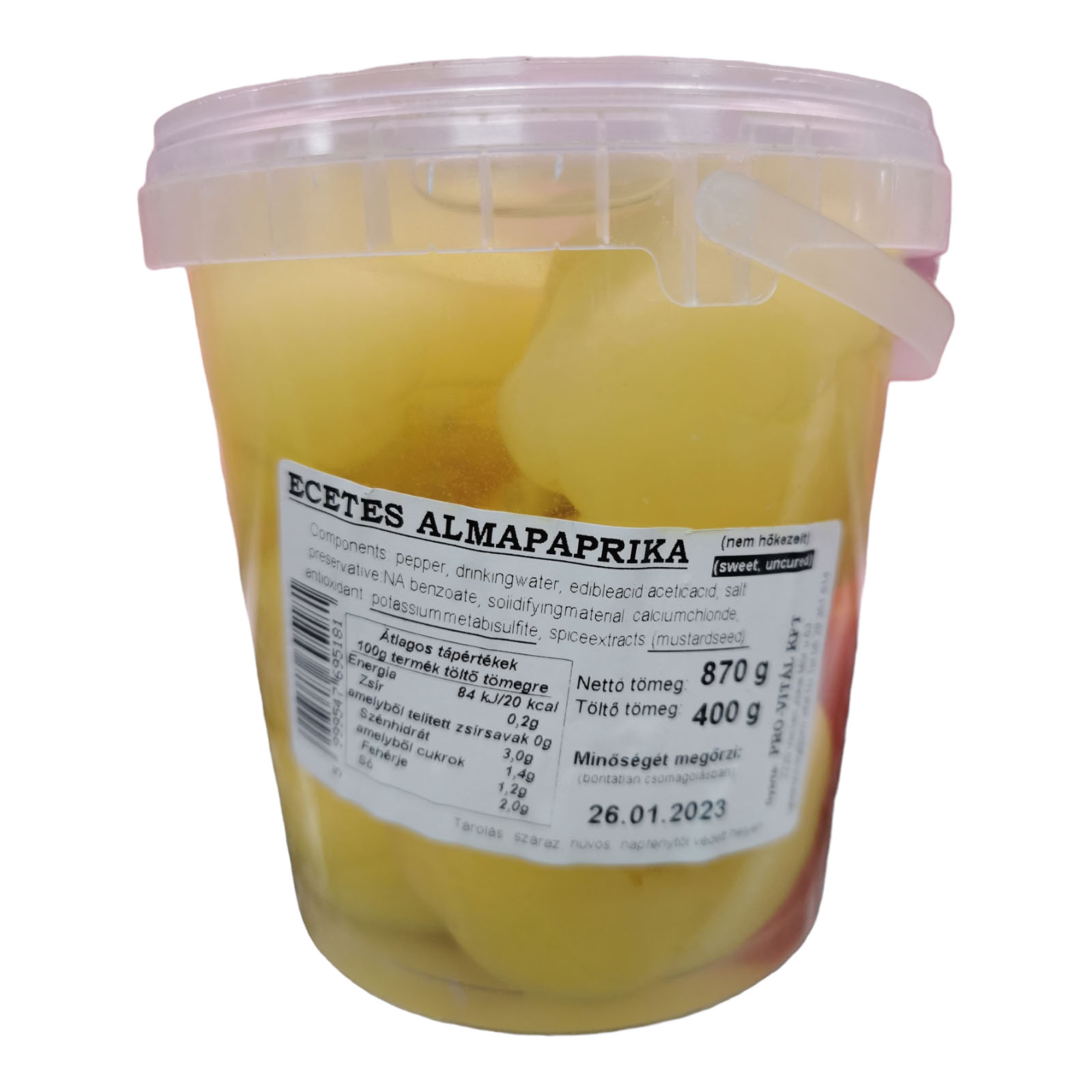 Pro Vital Pickled Bell Peppers Sweet 870G