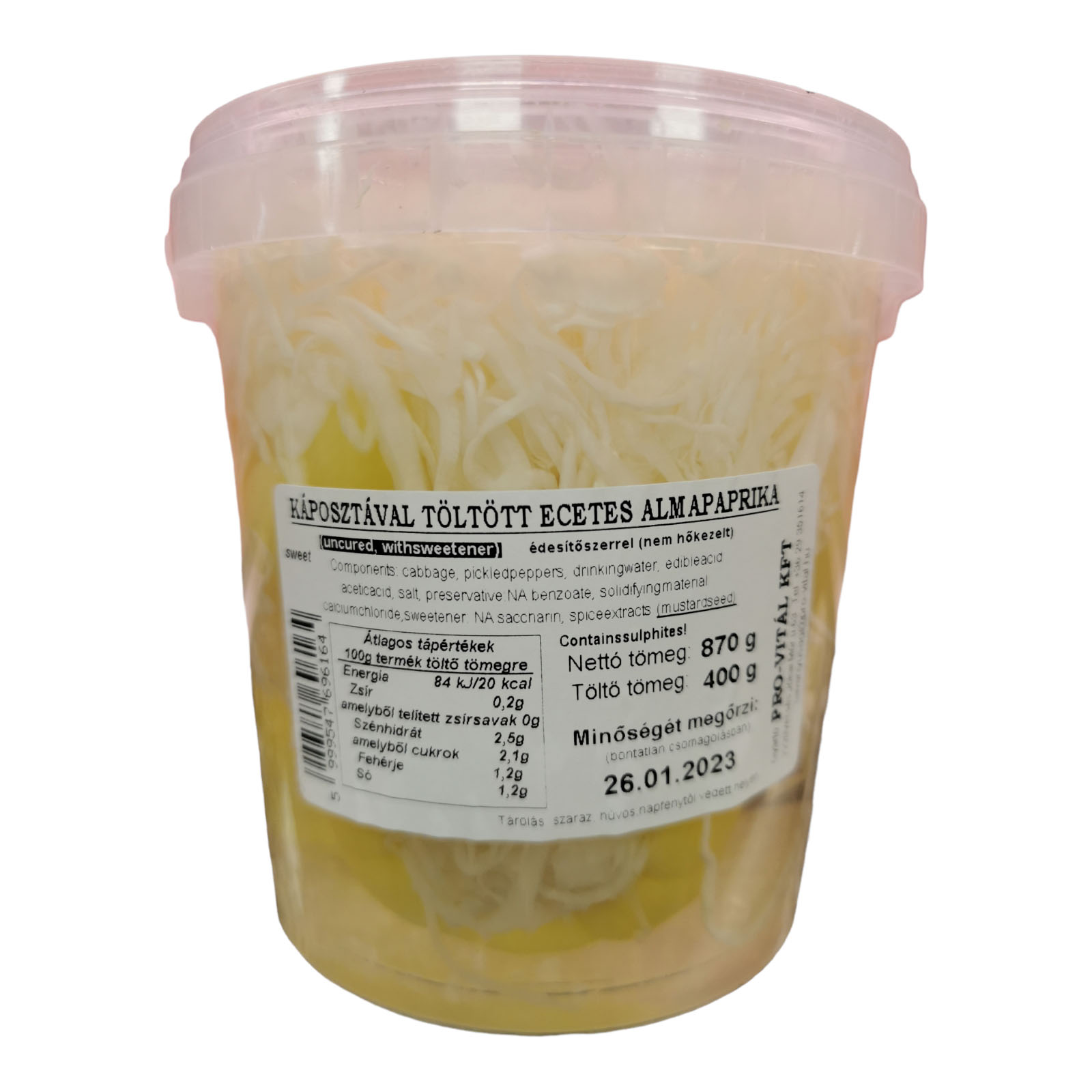 Pro Vital Cabbage Stuffed Bell Peppers Sweet 870g