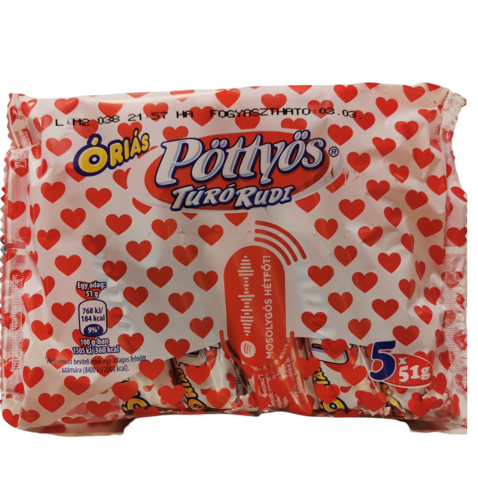 Pottyos Orias Turo Rudi Dark Chocolate 5x51g