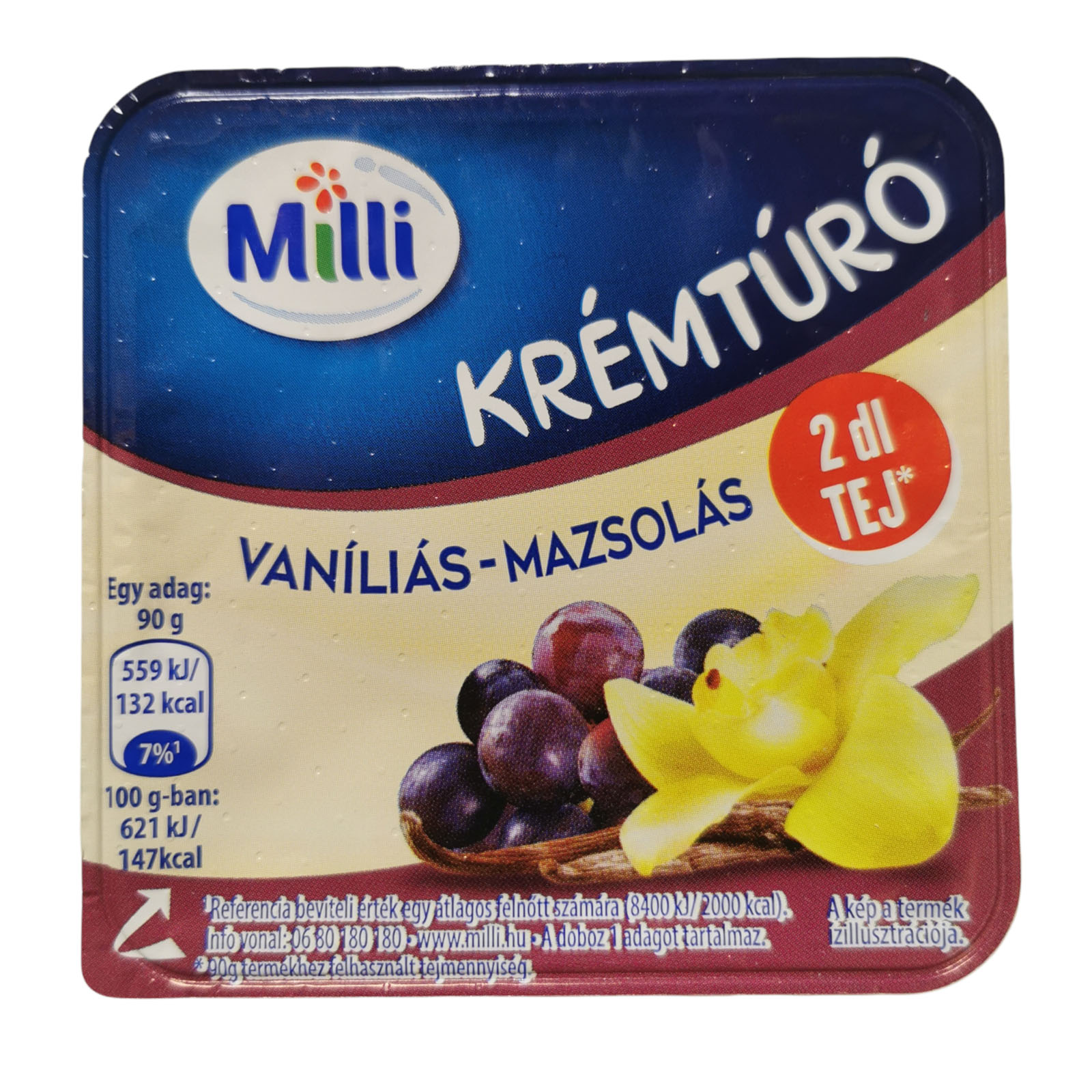 Milli Cheese Cream Vanilla Raisins 90g