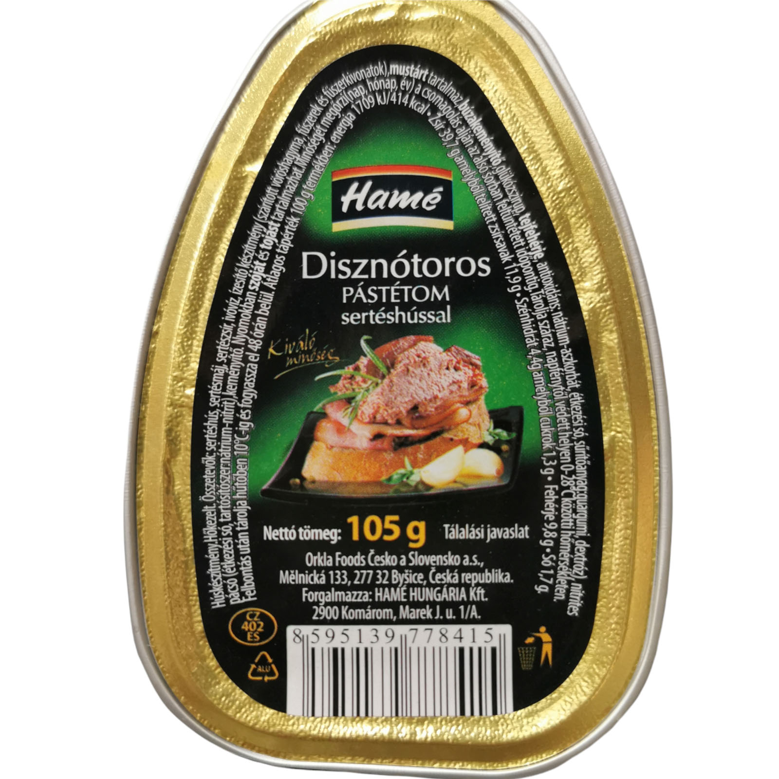 Hame Disznotoros Pork Pate 105g