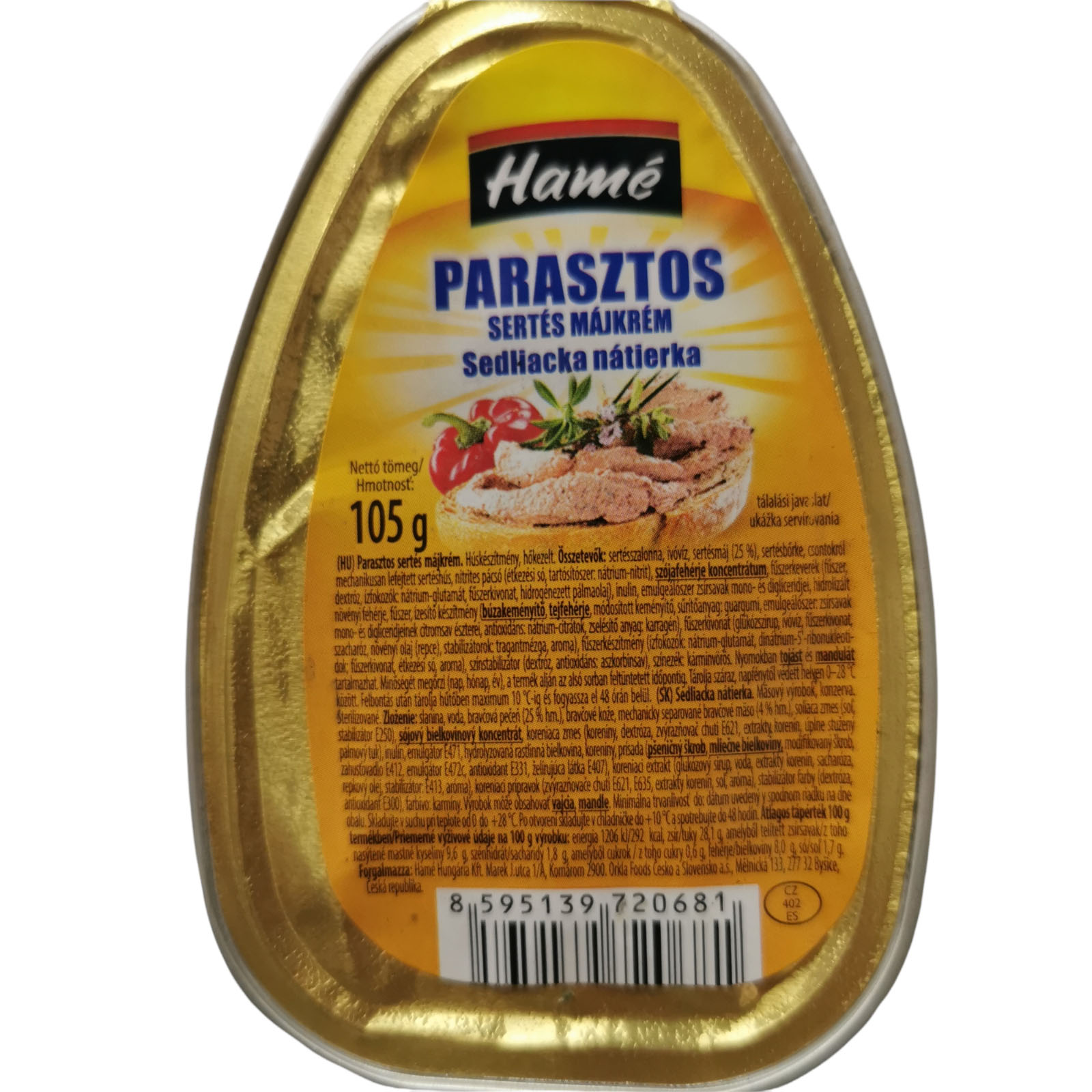 Hame Parasztos Pork Pate 105g